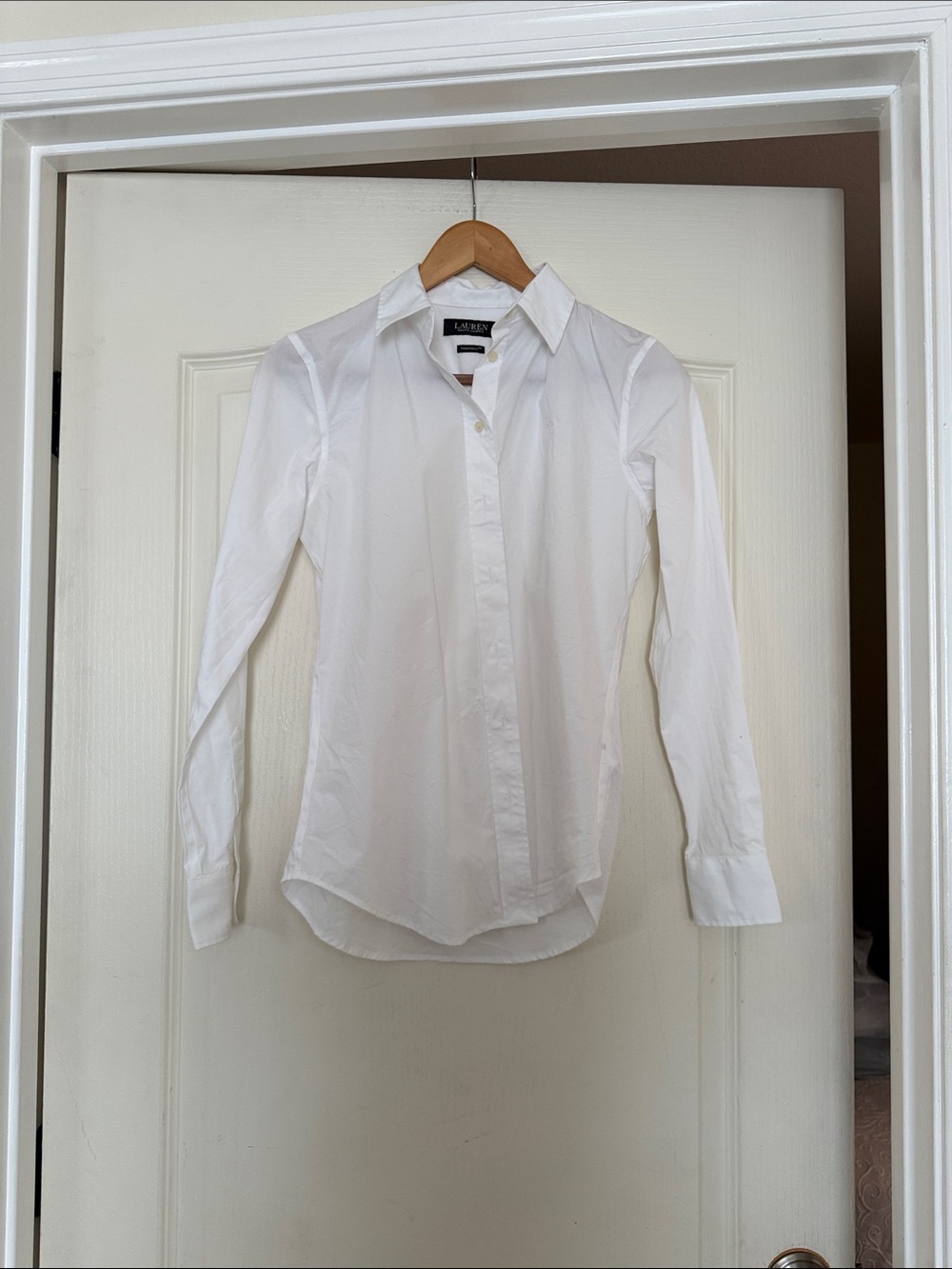 Lauren Ralph Lauren White Fitted Button-Down Shirt